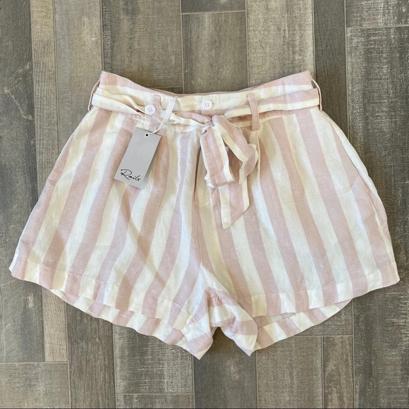 NWT Rails Katy Tie High Waist Striped Shorts - Picture 2 of 8